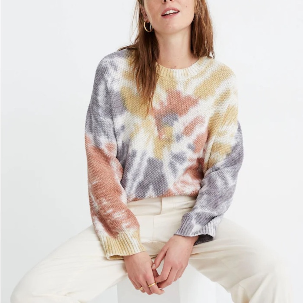 Madewell Tie-Dye Crew Neck Sweater
